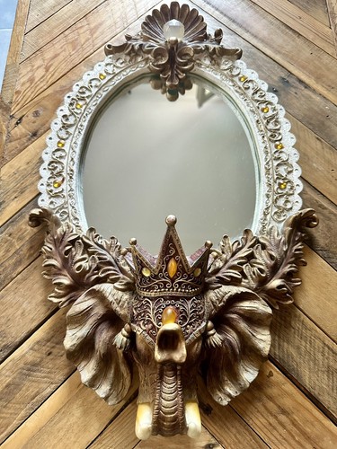 Ancien miroir baroque bois - miroir, en