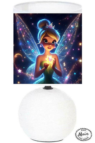 Lampe chevet fée clochette - de,