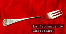N° 819/2  Fourchette a Dessert en Argent Massif Titre 925/1000  14,5 cm  68 gr