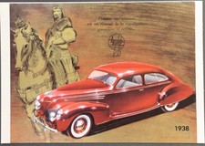 Carte postale véhicule :  LINCOLN ZEPHYR 1938 (64)
