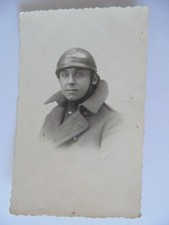 CARTE-PHOTO TANKISTE FRANCE ANNEES 30 CASQUE TANKISTE Mle 1926 ? CAVALERIE 39-45