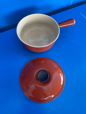 LE CREUSET SERVICE A FONDUE CASSEROLES Poêlons EN FONTE MARRON COMPLET TBE