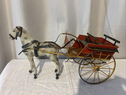 Jouet ancien calèche - jouet, tôle
