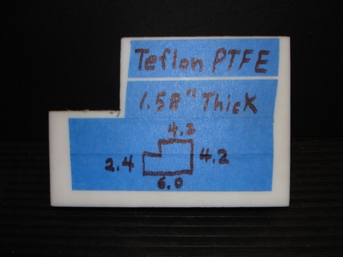 Teflon ptfe sheet - teflon, 1.5"