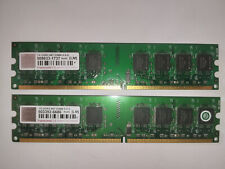 lot 2 barrettes Ram DDR2 1gb  PC2 5300U transcend total 2gb
