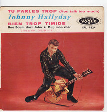 Johnny HALLYDAY  Tu parles trop   RARE SPECIFICITE   7" EP 45 tours