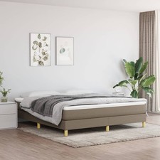 Sommier à Lattes de Lit Rembourré Adulte Chambre Intérieur Maison Tissu vidaXL
