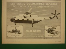 10/1964 PUB SAMM ISSY-LES-MOULINEAUX SERVO-COMMANDES SUPER FRELON FRENCH AD