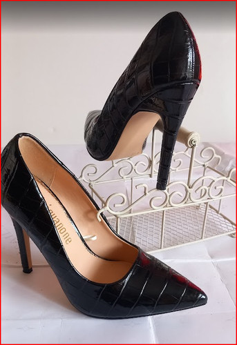 Escarpins noirs vernis - , effet