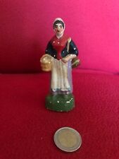 crèche - santon ancien - femme paysanne provençale - taille 10 centimètres