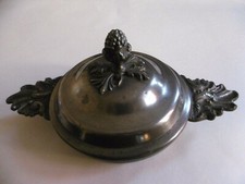 ECUELLE A OREILLES COUVERTE ETAIN ANCIEN POINÇON COQ CHANTECLERC FRANCE XX° s