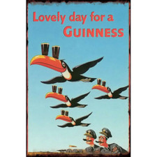 Plaque métal plate 20 x 30 cm : Lovely day for a GUINNESS