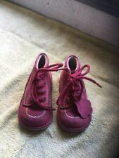 Bottines bébé KICKER'S cuir rouge  .T 22 ( V/D/V)