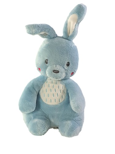 Doudou peluche lapin bleu - peluche,