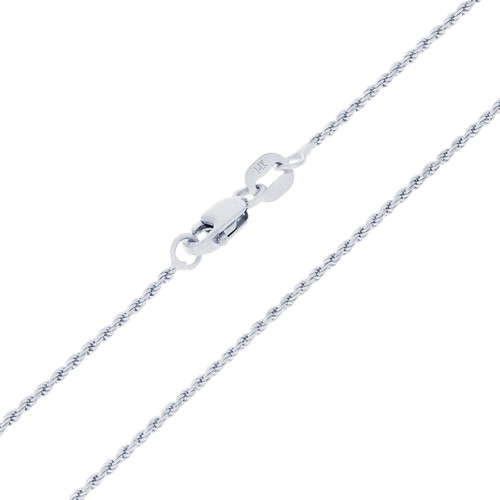 14k blanc solide femmes 1mm - 14k,