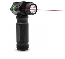 Poignée Tactique Lampe 1000 lumens Laser rouge pour rail picatinny en métal