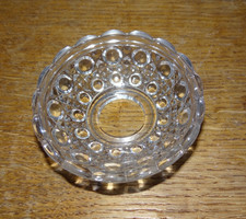 Belle Ancienne Bobèche en Verre Baccarat modèle Diamant et Perle 8