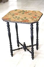 petite table guéridon Napoléon III ancien bois noir - DESSUS  A RESTAURER