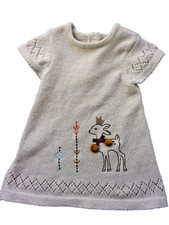 J394 Vêtement Occasion Bébé Robe m.c. laine fantaisie ORCHESTRA 12 mois