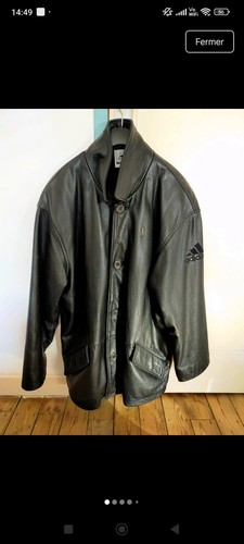 Veste adidas cuir vintage - en,