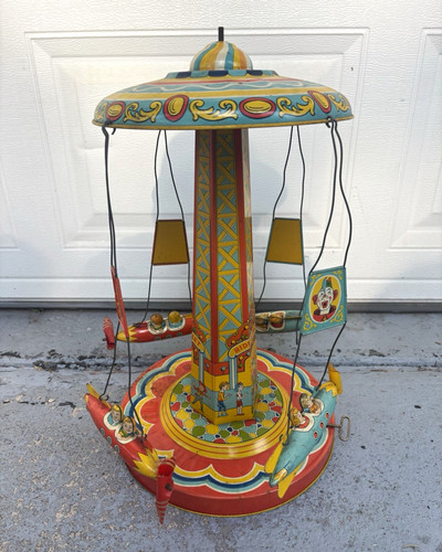 Vintage tin toy rocket - , j