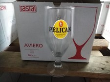 6 verres bière Pelforth Pélican pied 25cl no Grimbergen affligem 