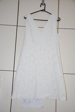 robe soirée cérémonie blanche comptoir des cotonniers 40 coton soie