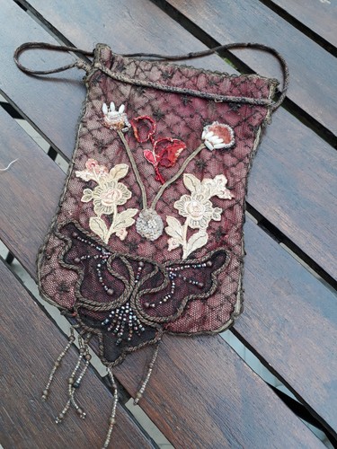 Petit sac soir tissu - tissu, et