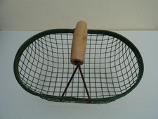 Panier en métal vert, à oeufs, fruits, légumes, poissons ,autres....