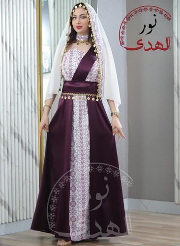 Embroidered henna dress - embroidered, for