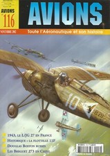 AVIONS N°116 I./JG 27 EN FRANCE / FLOTTILLE 11F / DOUGLAS BOSTON / BREGUET 273