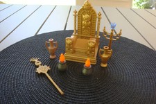 W4/ PLAYMOBIL CHATEAU CHEVALIER TRONE ROYAL 4163 4256