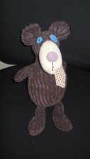 doudou peluche ours Gromos marron violet DEGLINGOS 31cm