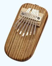 ETHNO BDZW E - KALIMBA ELECTRO ACOUSTIQUE 8 Notes Diatonique - Bois Zebré