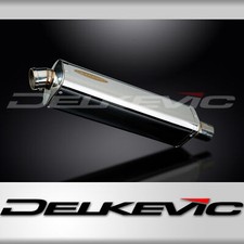 DELKEVIC Echappement-Silencieux Tri-Ovale 420mm GAUCHE Inox: Chicane Amovible