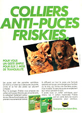 publicité Advertising 0423  1981  Friskies les colliers anti-puces chat chien