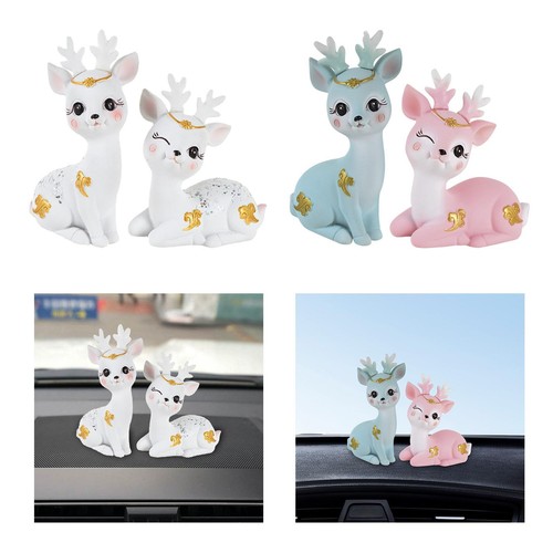 Figurines cerf assis debout - de,