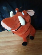 Peluche 50 cm Pumba avec araignée Roi lion Disney vintage  
