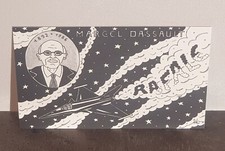 CPM L'aéronautique en deuil Marcel DASSAULT s'envole avion RAFALE dessin P. HAMM