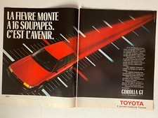 PUBLICITE 1986 - TOYOTA COROLLA GT 16 SOUPAPES