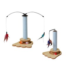 Grattoir chat, sisal, griffoir avec rails, boules jouets pour