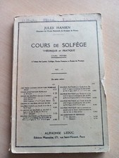 Jules Hansen Cours De Solfège Cours Moyen 1925