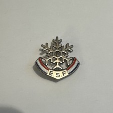 INSIGNE BROCHE BADGE FLOCON NEIGE 0 ETOILE  ESF ECOLE SKI FRANCAIS