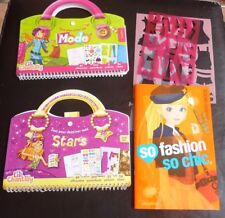 LOT 4 LIVRES ENFANT FILLE MODE CREATION DESSINER STARS FASHION STYLE PRINCESSES