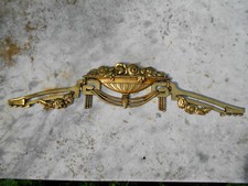 ANCIEN GRAND FRONTON ORNEMENT MEUBLE MIROIR ART DÉCO - LOUIS XV BRONZE 60cm N°1