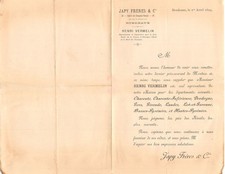 1894 JAPY FRERES A BORDEAUX