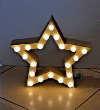 Étoile de Noël décorative lumineuse en bois à poser