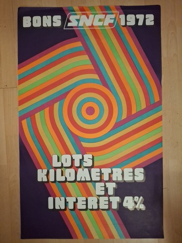 Affiche sncf ancienne 1972 - affiche,