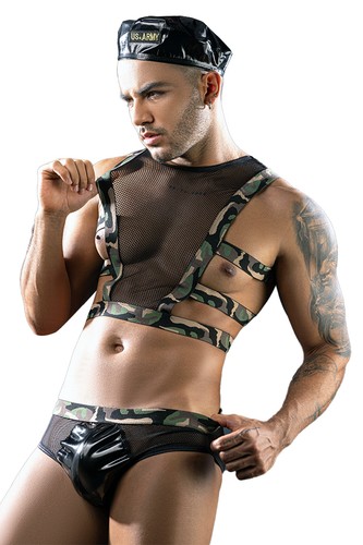 Tenue sexy army pièces - sexy,