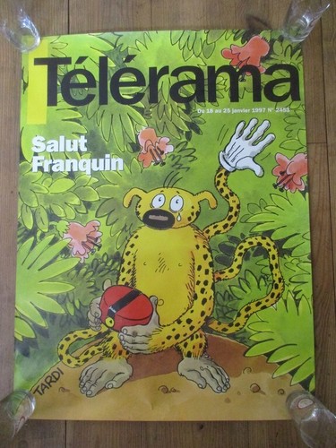 Affiche mort franquin par - franquin,